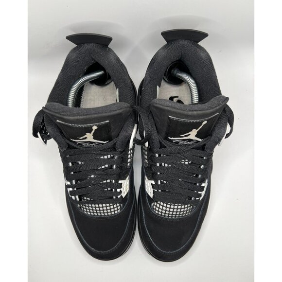Air Jordan 4 Sneakers Mens Size 9.5 White Thunder Black White - Picture 11 of 12